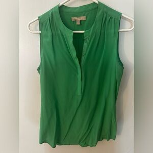 Banana Republic Green Silk Blouse